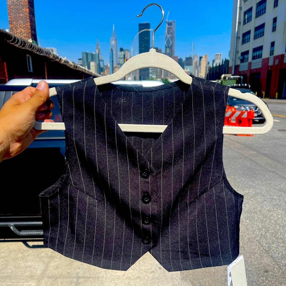 Commense Pinstripe Vest Top